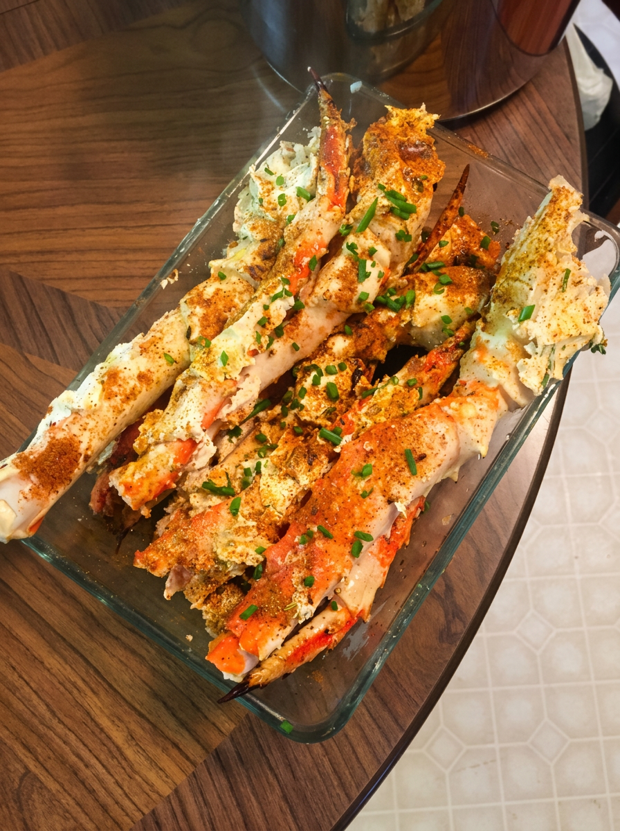 Seasoned king crab legs